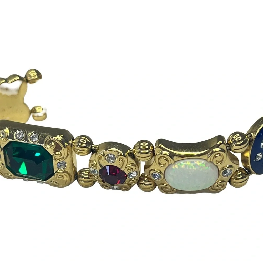 Vintage Franz Xavier Watch with Enameled and Jeweled Band